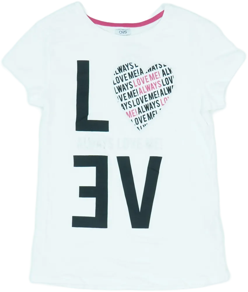 Fehér OVS Póló EU 158 / UK 13 év / US 14 év/XL