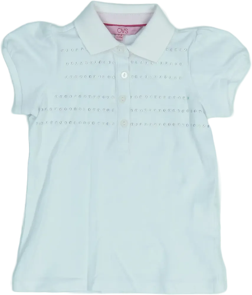 Fehér OVS Galléros póló EU 104 / UK 4 év / US 4T/XS