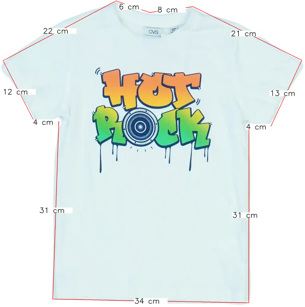 Fehér OVS Póló EU 122 / UK 7 év / US 7 év/M