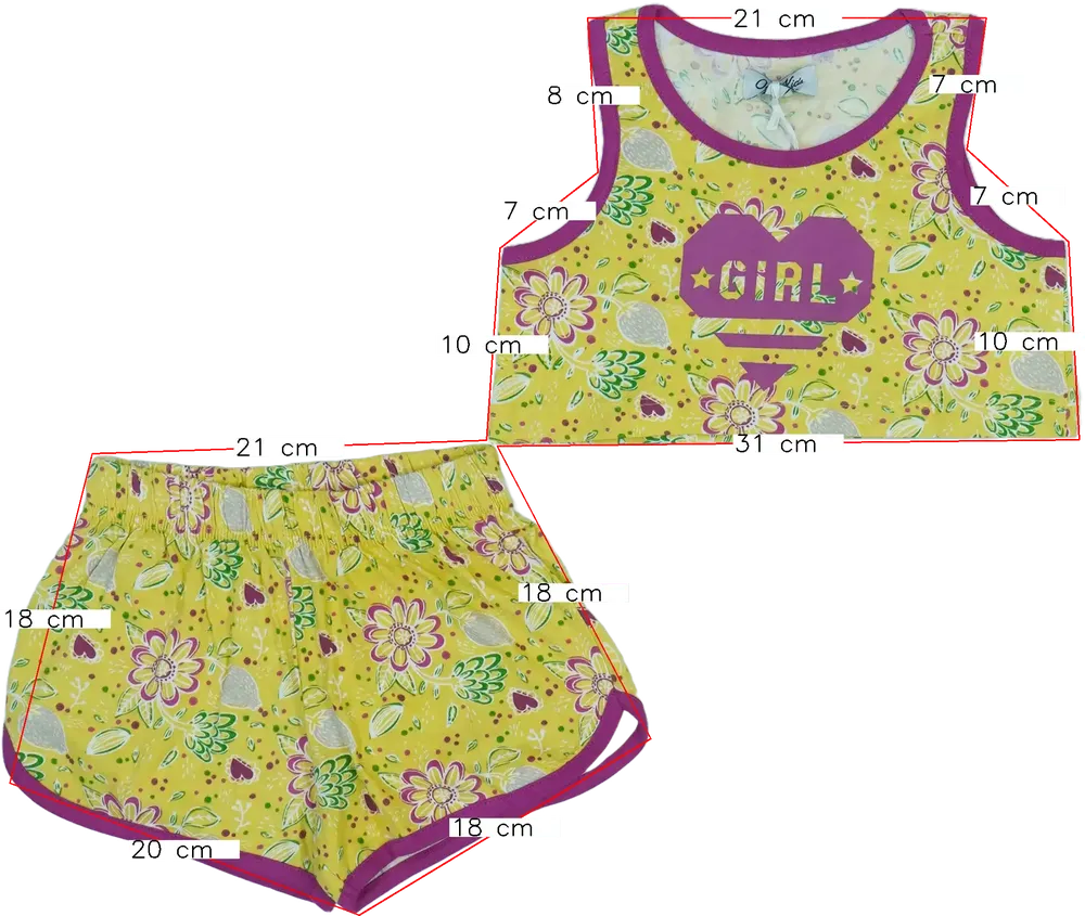 Sárga Overkids 2 részes szett - Felsőruházat és nadrág EU 98 / UK 3 év / US 3T