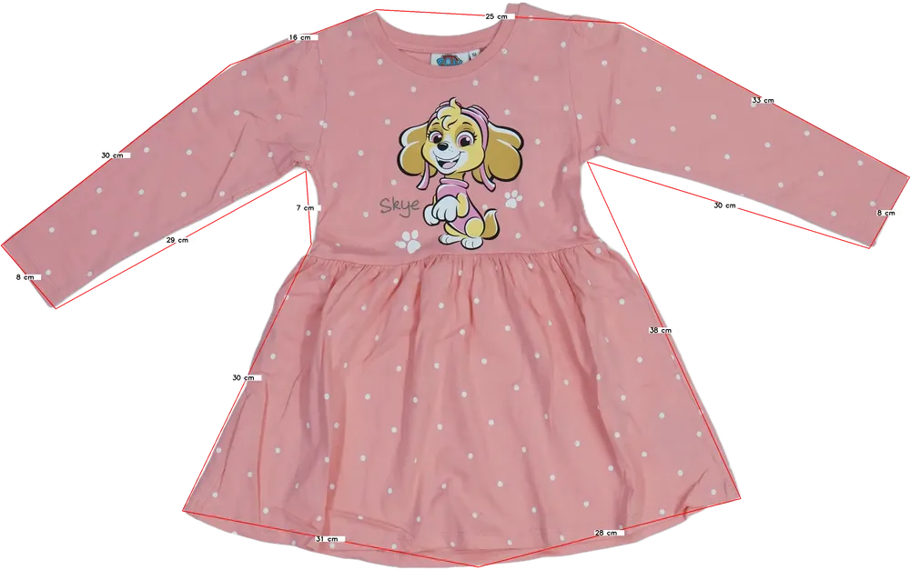 Rózsaszín Paw Patrol Ruha EU 104 / UK 4 év / US 4T/XS