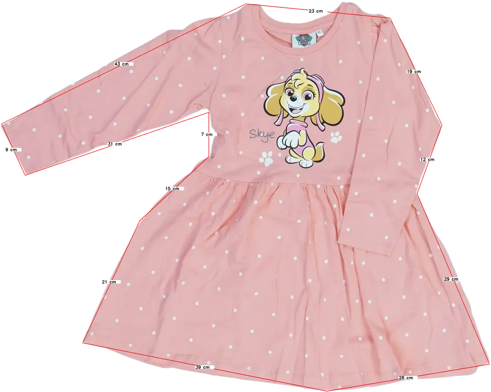 Rózsaszín Paw Patrol Ruha EU 110 / UK 5 év / US 5 év/XS