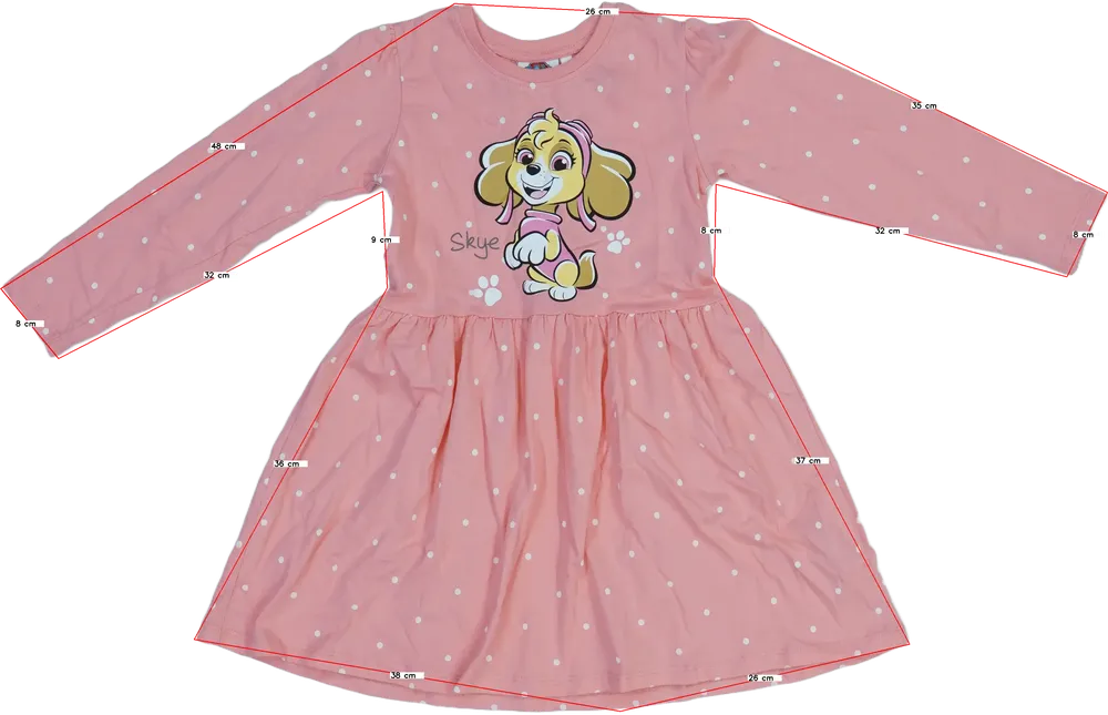 Rózsaszín Paw Patrol Ruha EU 116 / UK 6 év / US 6 év/S