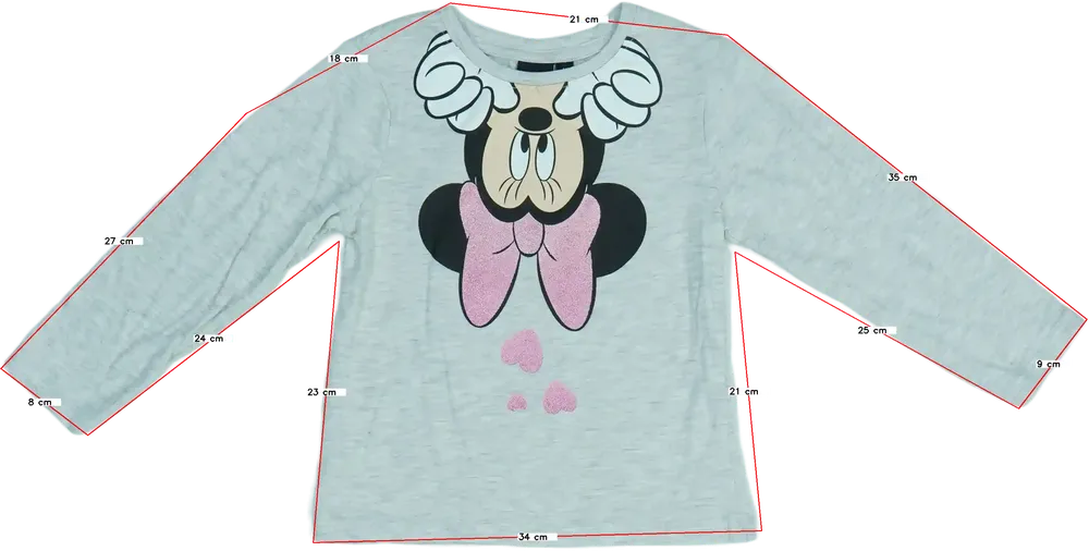 Szürke Disney Hosszú ujjú felső EU 116 / UK 6 év / US 6 év/S
