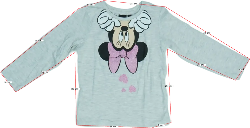 Szürke Disney Hosszú ujjú felső EU 122 / UK 7 év / US 7 év/M