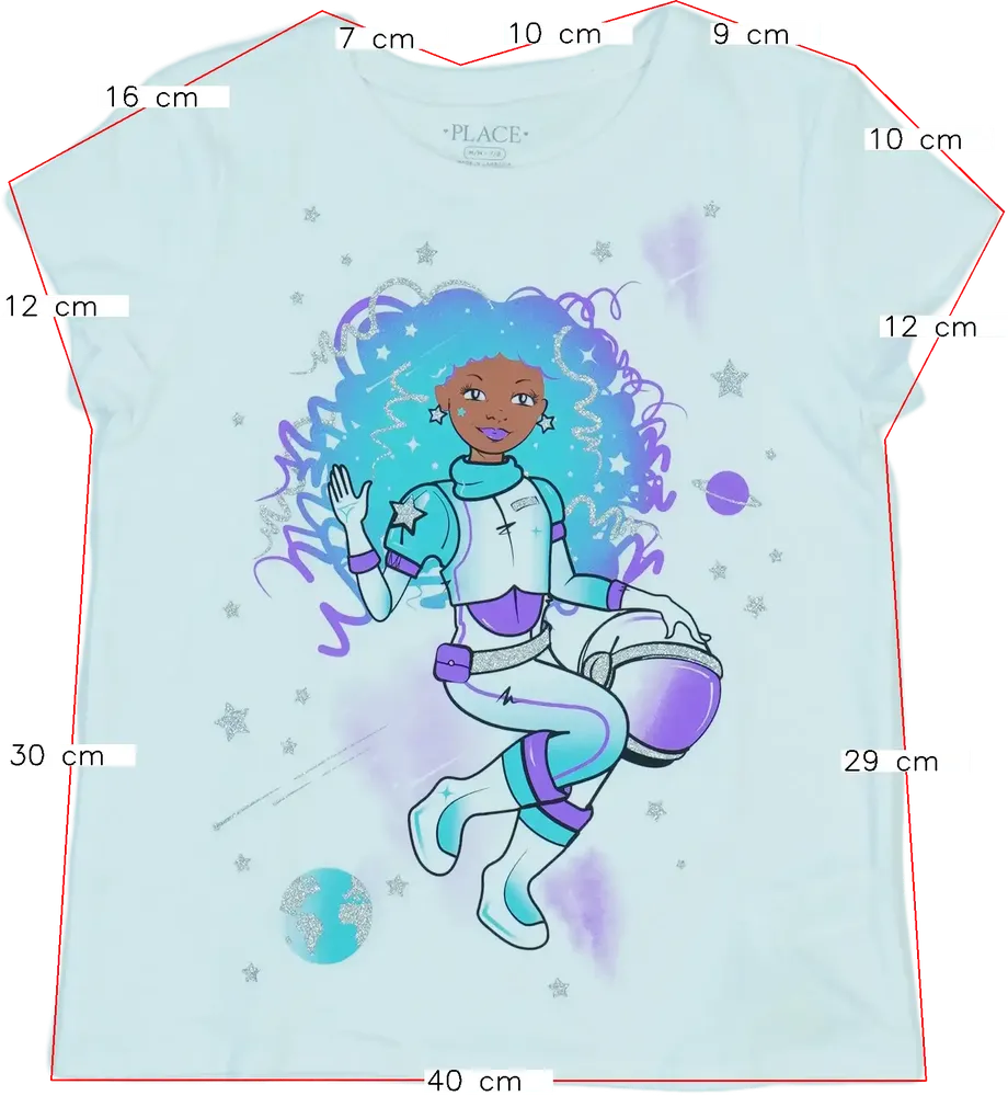 Fehér Children's Place Póló EU 128 / UK 8 év / US 8 év/M