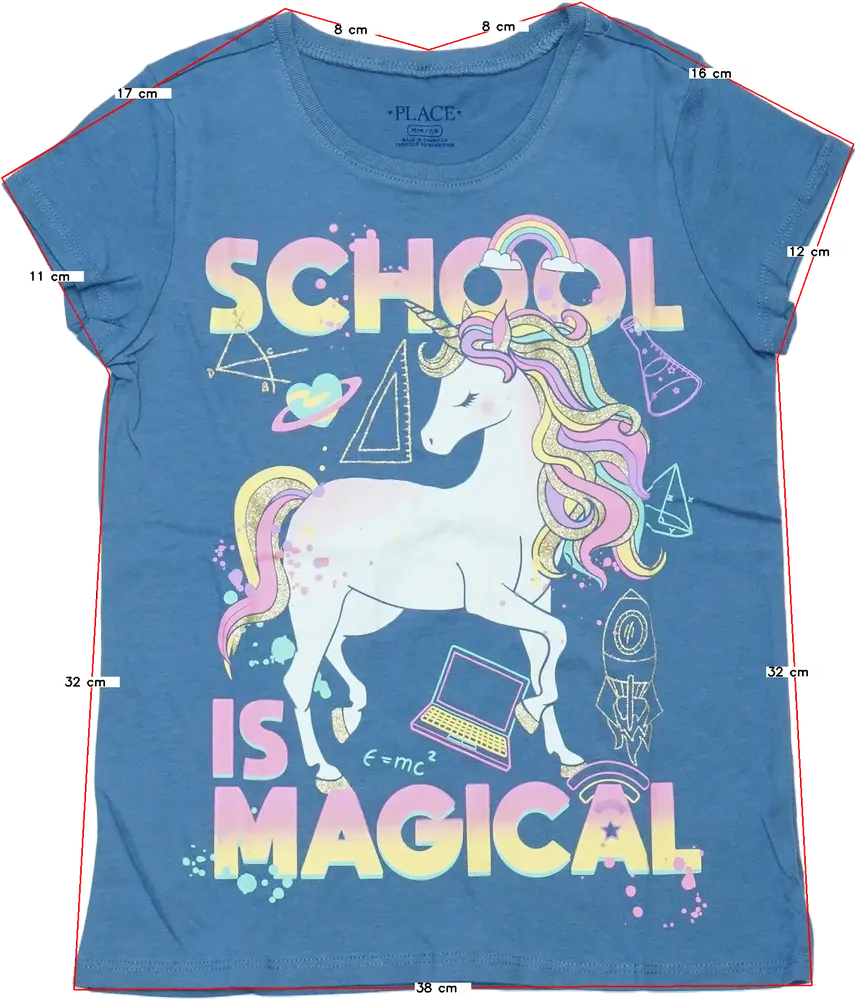 Kék Children's Place Póló EU 128 / UK 8 év / US 8 év/M