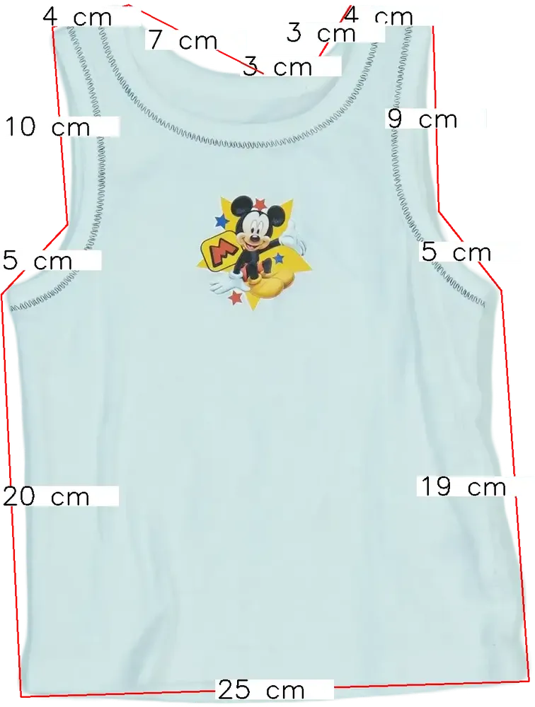 Fehér Disney Fiú / Férfi trikó EU 92 / UK 2 év / US 2T