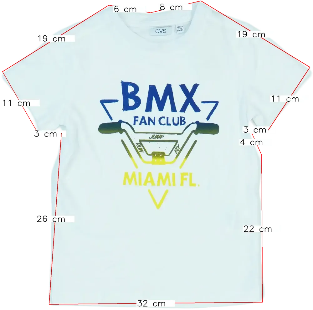 Fehér OVS Póló EU 104 / UK 4 év / US 4T/XS