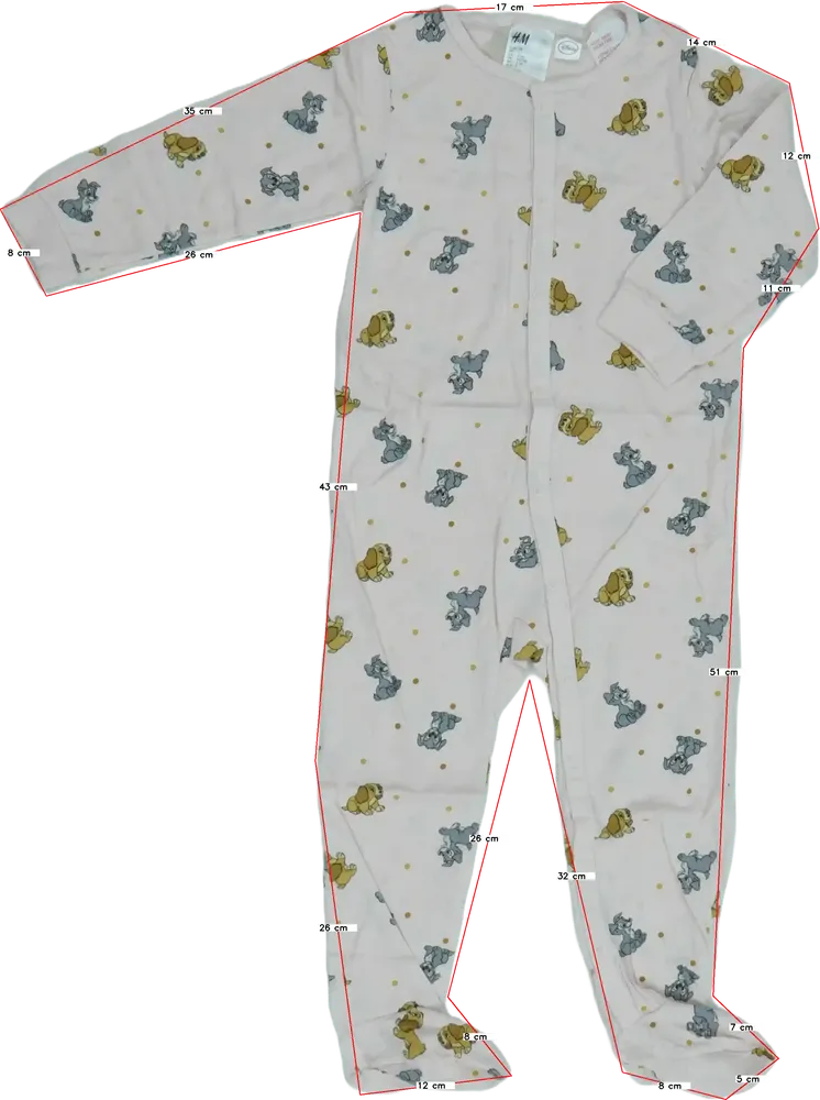 Rózsaszín Disney Hosszú ujjú rugdalózó EU 98 / UK 3 év / US 3T