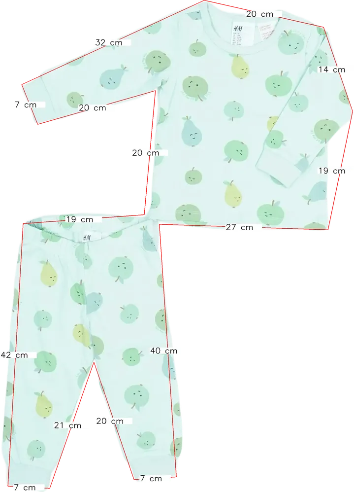 Zöld H&amp;M Pizsama EU 74 / UK 6-9 hónap / US 6-9 hónap