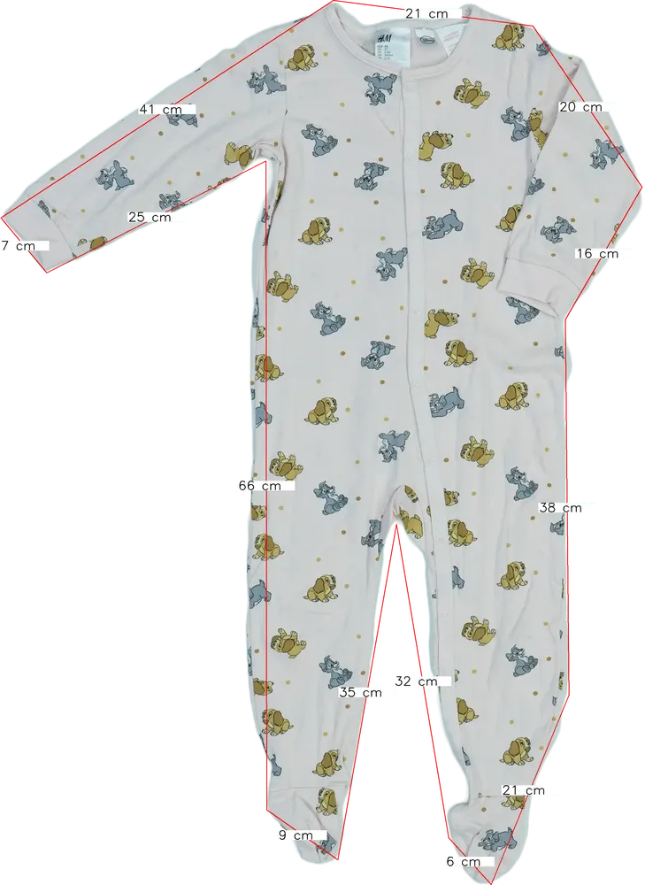 Rózsaszín Disney Hosszú ujjú rugdalózó EU 98 / UK 3 év / US 3T