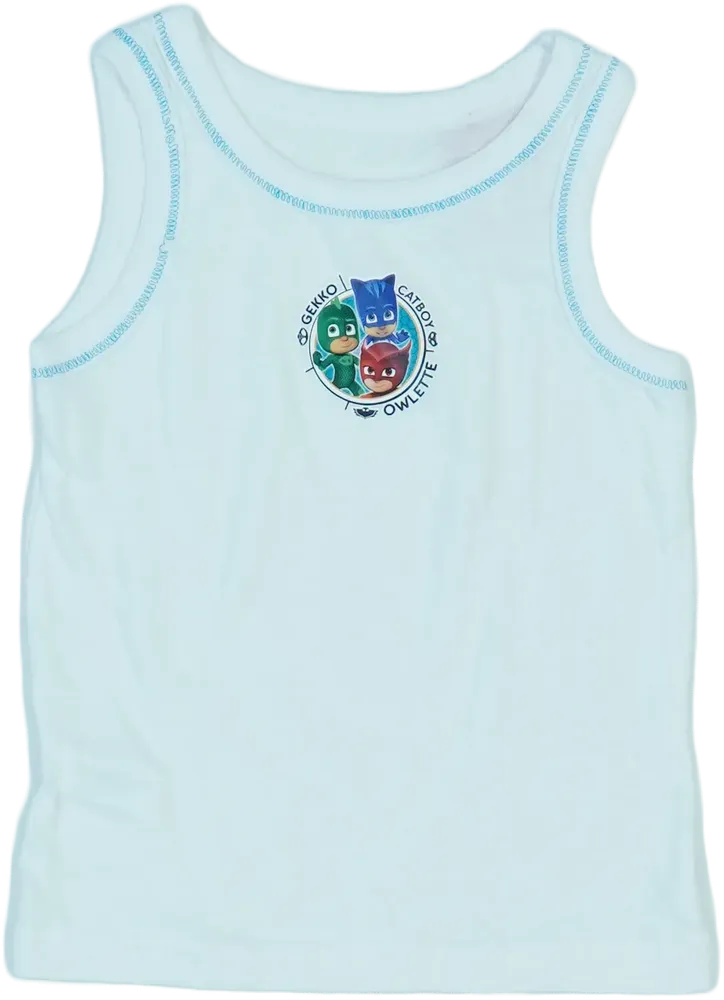 Fehér PJmasks Fiú / Férfi trikó EU 104 / UK 4 év / US 4T/XS