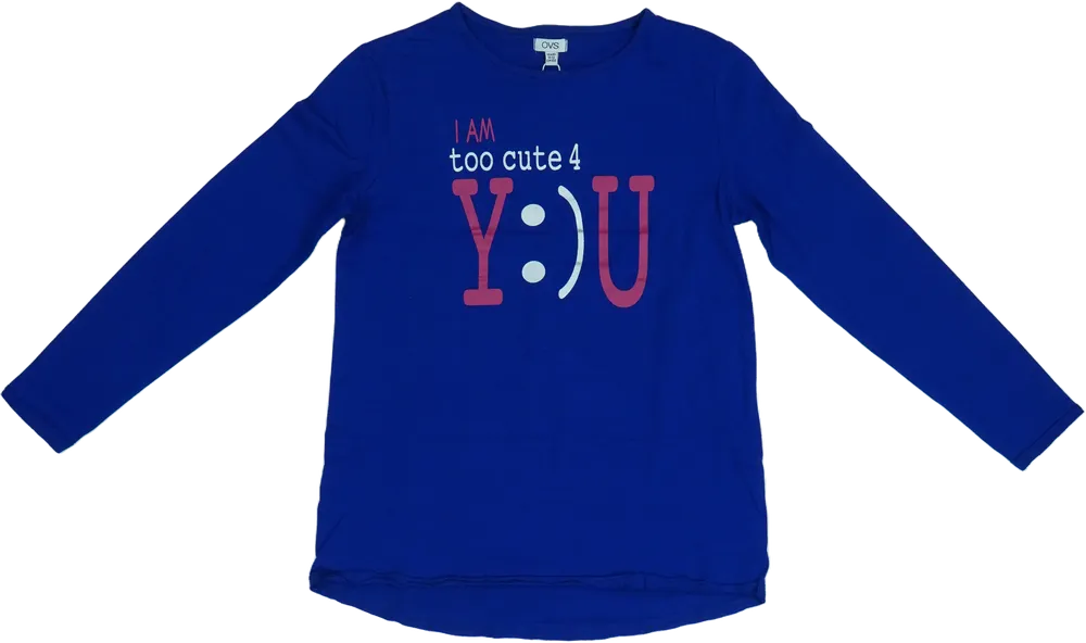 Kék OVS Hosszú ujjú felső EU 158 / UK 13 év / US 14 év/XL