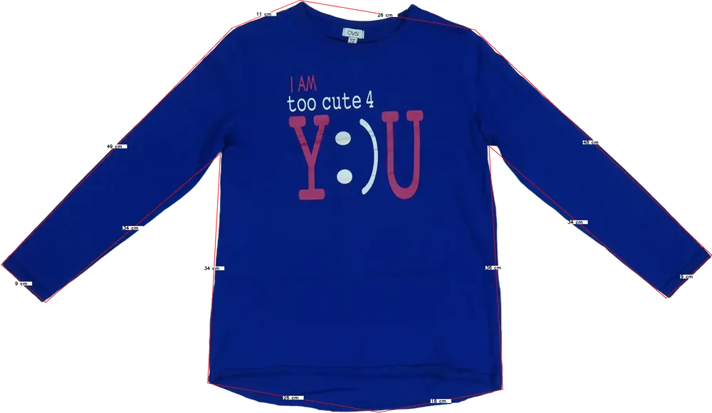 Kék OVS Hosszú ujjú felső EU 152 / UK 12 év / US 12 év/L