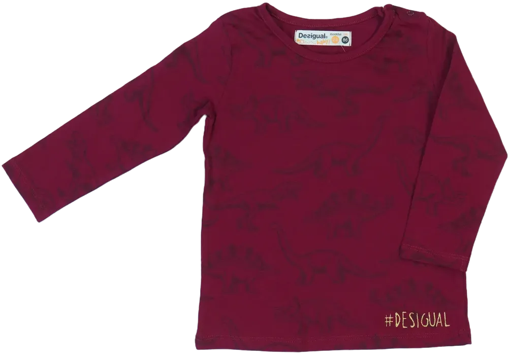 Bordó Desigual Hosszú ujjú felső EU 86 / UK 12-18 hónap / US 18 hónap