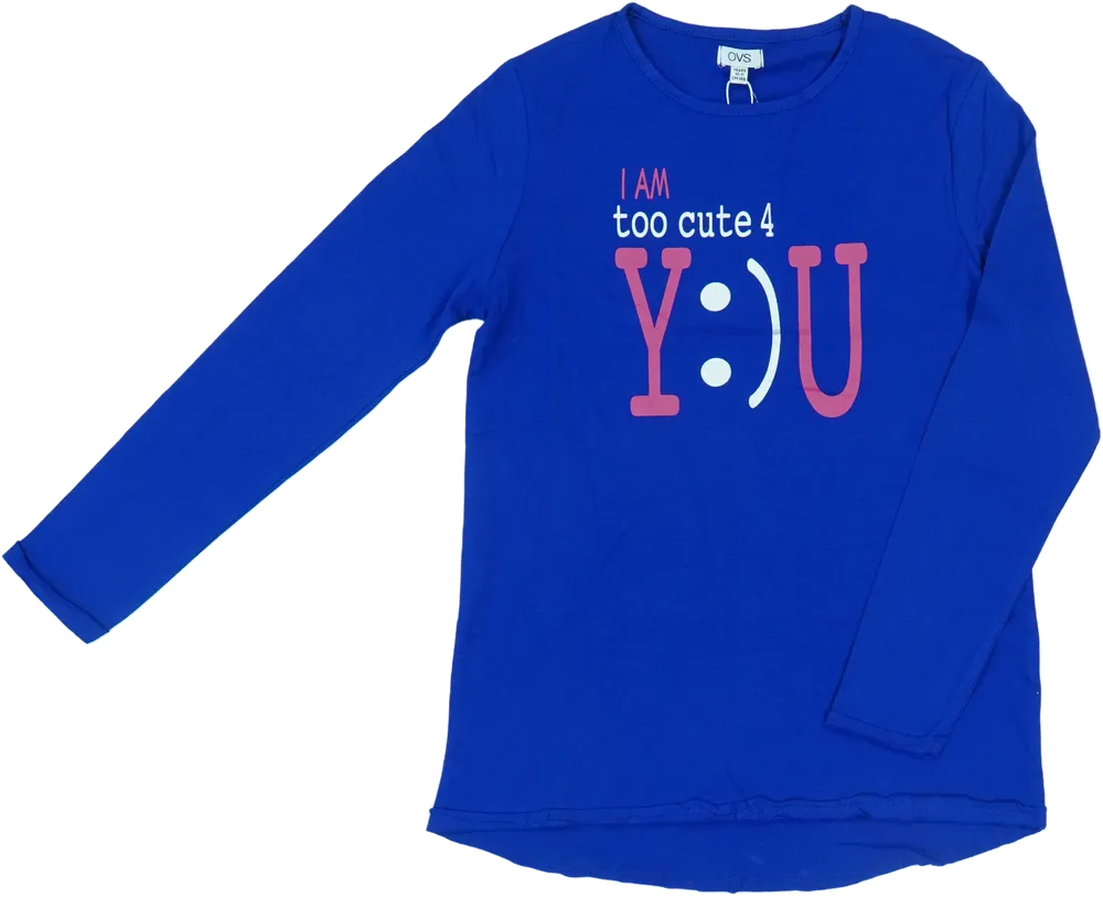 Kék OVS Hosszú ujjú felső EU 146 / UK 11 év / US 12 év/L