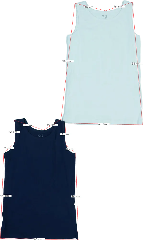 Blue OVS Multipack - Sleeveless shirts EU 164 / UK 14 years / US 14 years/XL