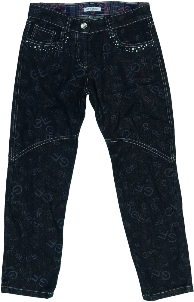 Fekete GF Ferré Farmernadrág EU 128 / UK 8 év / US 8 év/M