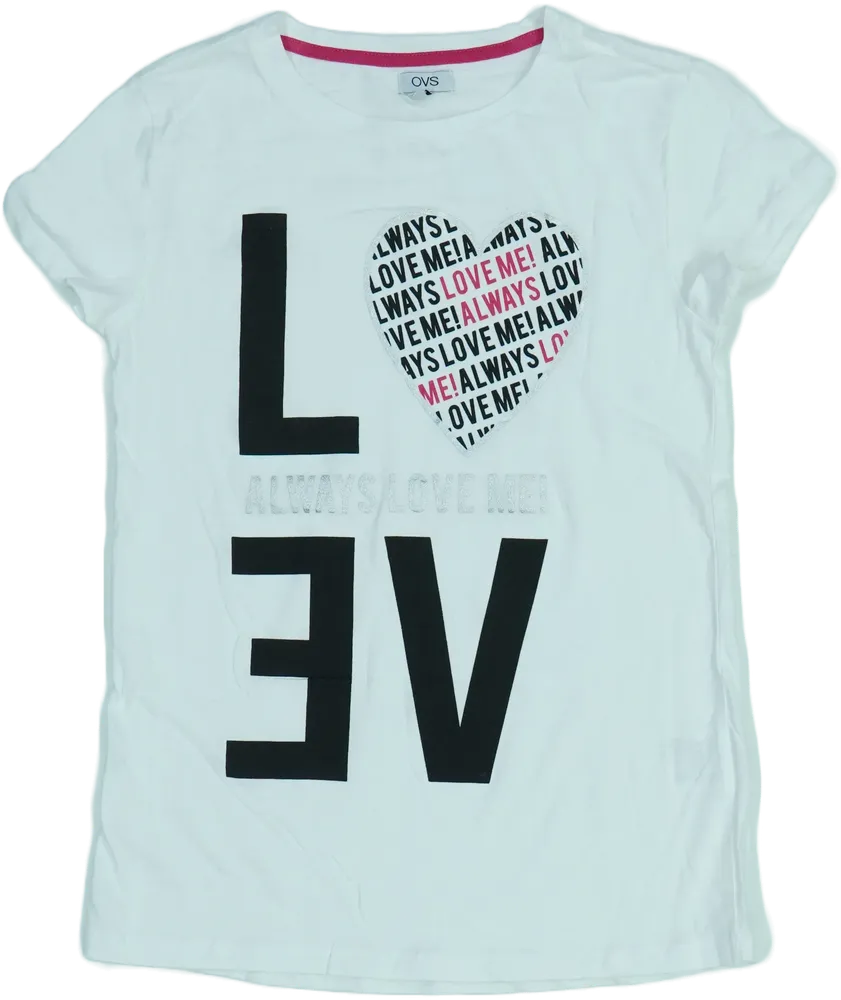 Fehér OVS Póló EU 158 / UK 13 év / US 14 év/XL