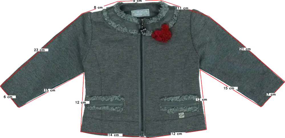 Szürke Fun&amp;Fun Dzseki EU 62 / UK 0-3 hónap / US 0-3 hónap