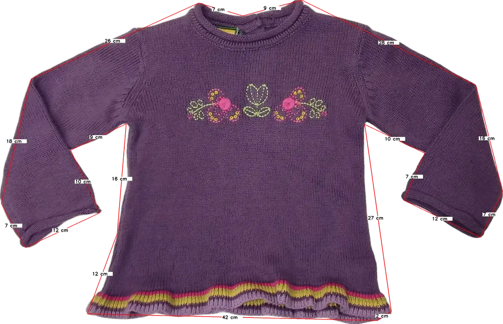 Lila Egyéb Kötött pulcsi EU 92 / UK 2 év / US 2T