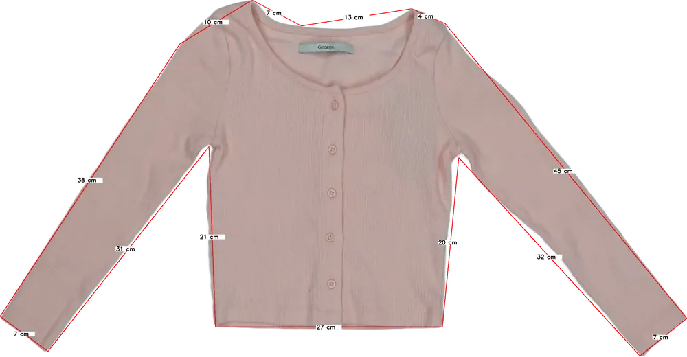 Rózsaszín George Kardigán EU 122 / UK 7 év / US 7 év/M
