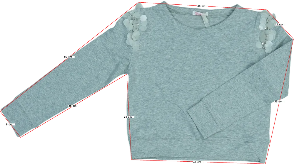 Szürke Gaialuna Pulóver EU 140 / UK 10 év / US 10 év/L