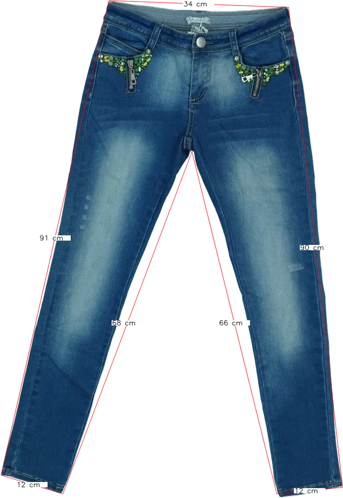 Kék Fun&amp;Fun Farmernadrág EU 170 / UK 15 év / US XL