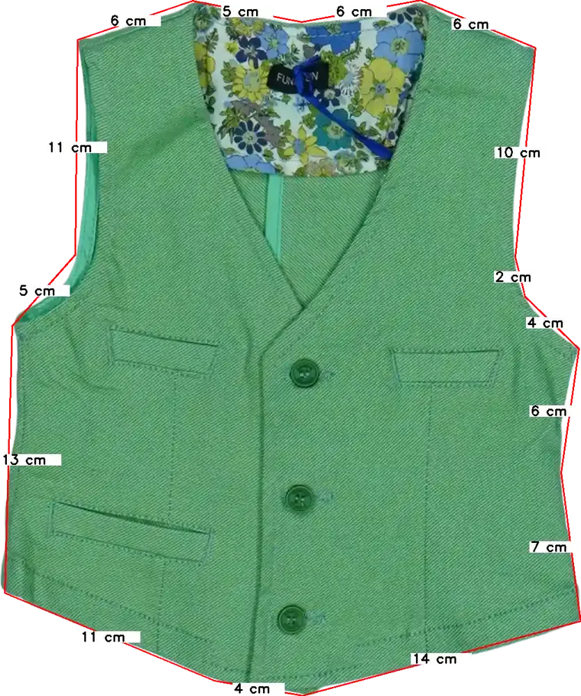 Zöld Fun&amp;Fun Mellény EU 92 / UK 2 év / US 2T