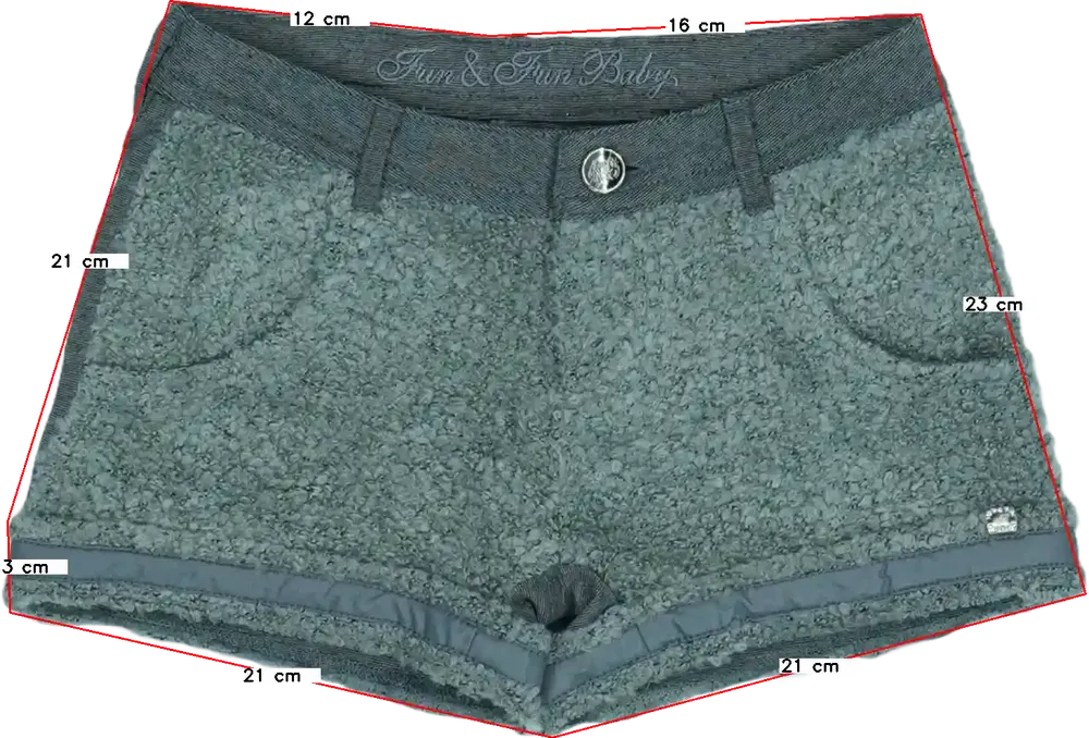 Szürke Fun&amp;Fun Rövidnadrág EU 128 / UK 8 év / US 8 év/M