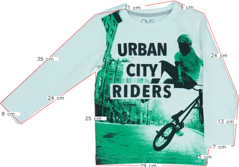 Fehér OVS Hosszú ujjú felső EU 98 / UK 3 év / US 3T