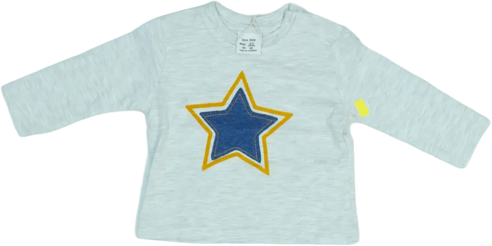 Szürke Zara Hosszú ujjú felső EU 68 / UK 3-6 hónap / US 3-6 hónap