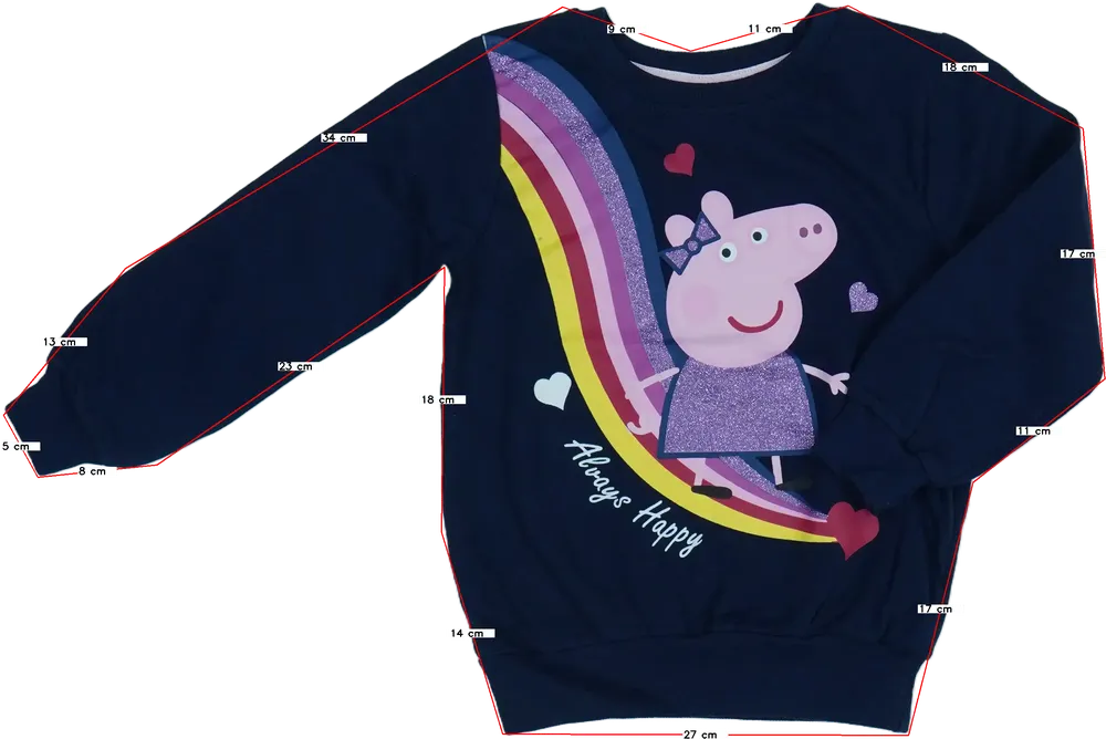 Kék Peppa Pig Pulóver EU 122 / UK 7 év / US 7 év/M