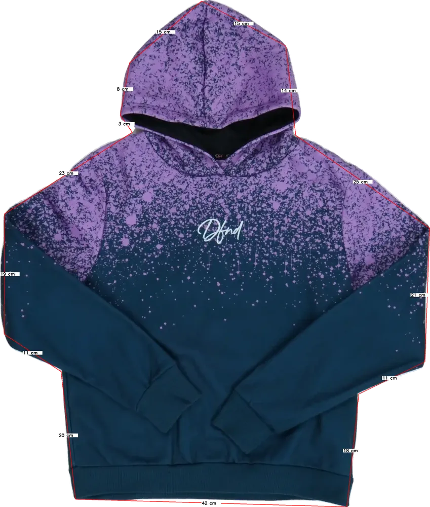 Lila DFND Kapucnis pulóver EU 164 / UK 14 év / US 14 év/XL