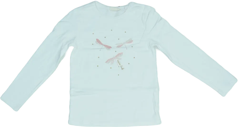 Fehér OVS Hosszú ujjú felső EU 134 / UK 9 év / US 9 év/L