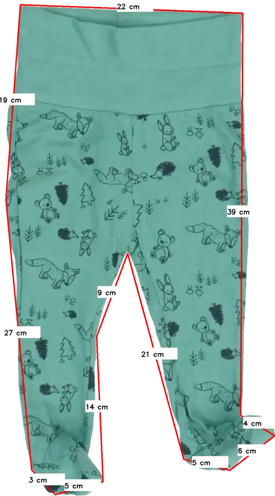 Zöld DopoDopo Baby nadrág EU 56 / UK Újszülött / US Újszülött