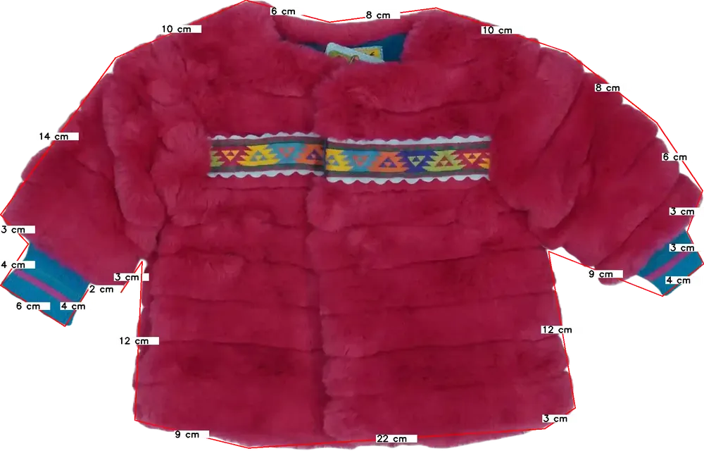 Rózsaszín Rosalita Szőrmekabát EU 68 / UK 3-6 hónap / US 3-6 hónap