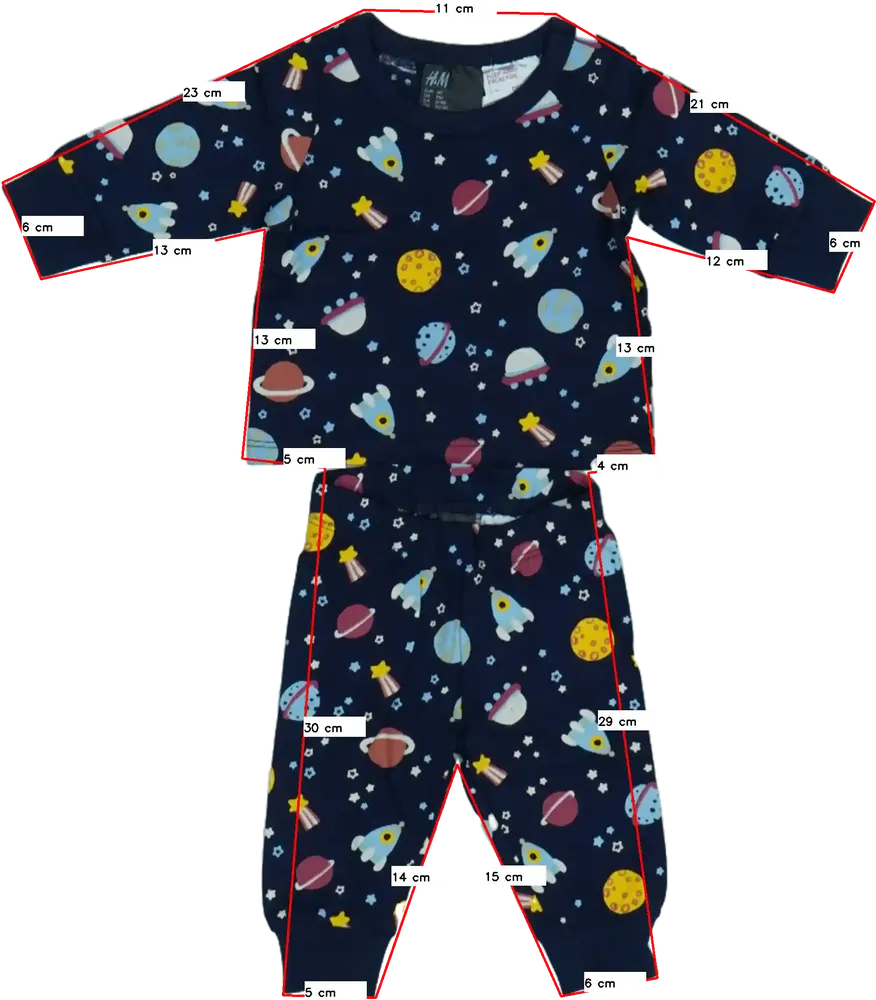 Kék H&amp;M Pizsama EU 50 / UK Újszülött / US Újszülött