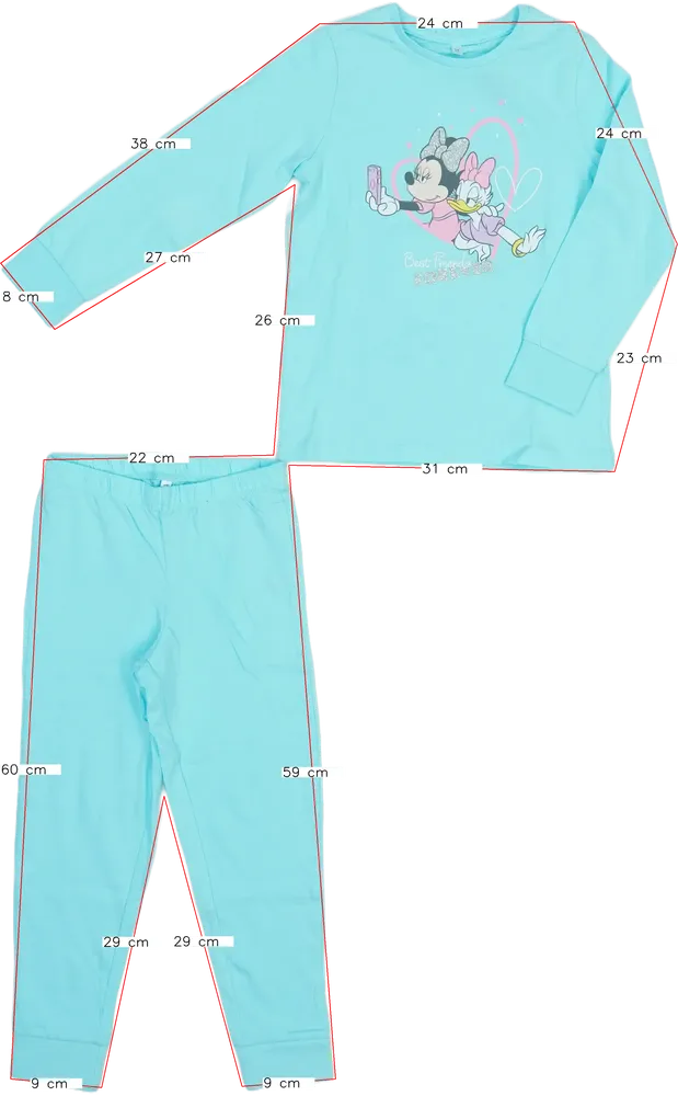 Zöld Disney Pizsama EU 110 / UK 5 év / US 5 év/XS