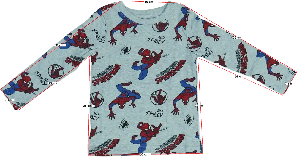 Szürke Marvel Hosszú ujjú felső EU 92 / UK 2 év / US 2T