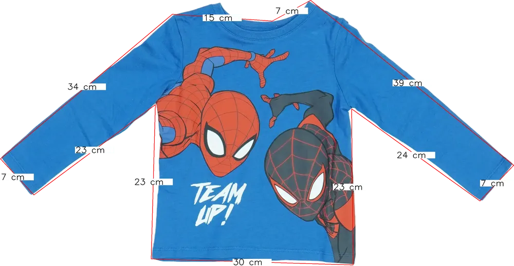 Kék Marvel Hosszú ujjú felső EU 92 / UK 2 év / US 2T