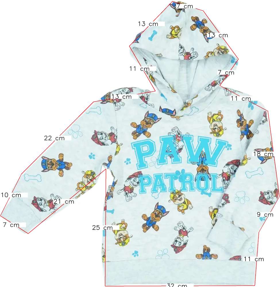 Szürke Nickelodeon Kapucnis pulóver EU 104 / UK 4 év / US 4T/XS