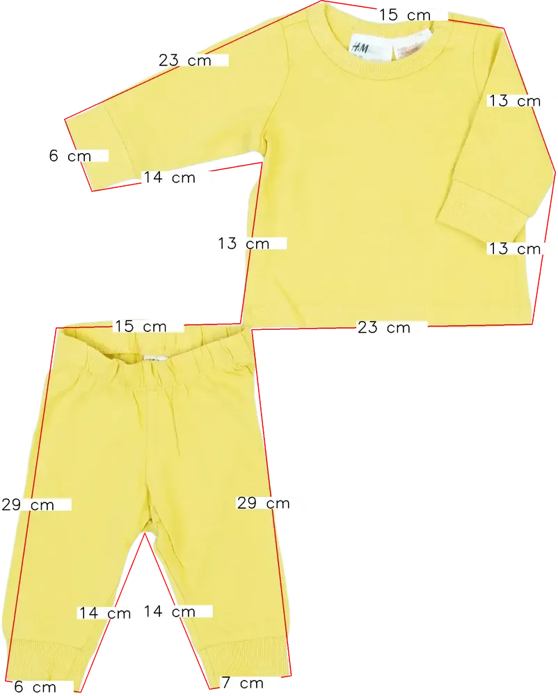 Sárga H&amp;M Pizsama EU 50 / UK Újszülött / US Újszülött