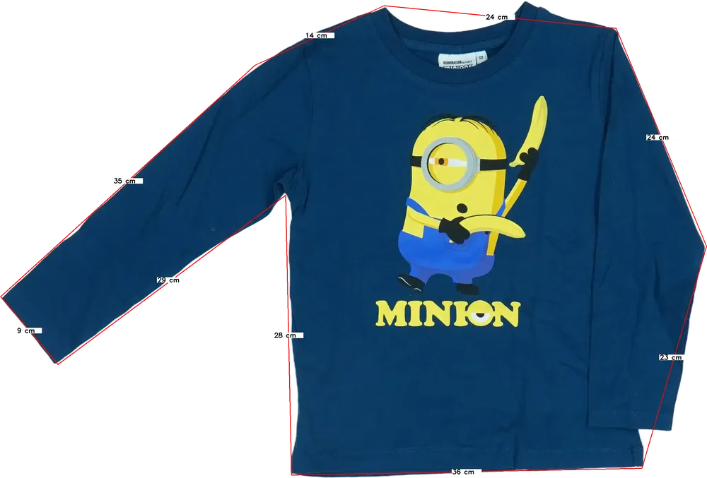 Zöld Minions Hosszú ujjú felső EU 122 / UK 7 év / US 7 év/M