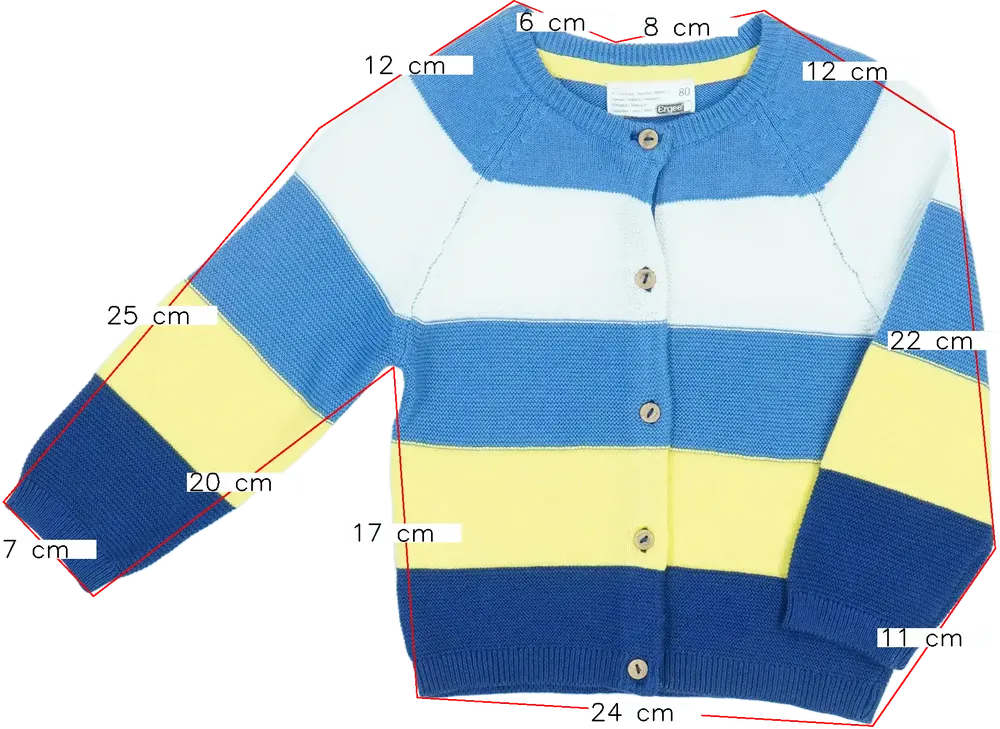 Többszínű Ergee Kardigán EU 80 / UK 9-12 hónap / US 12 hónap