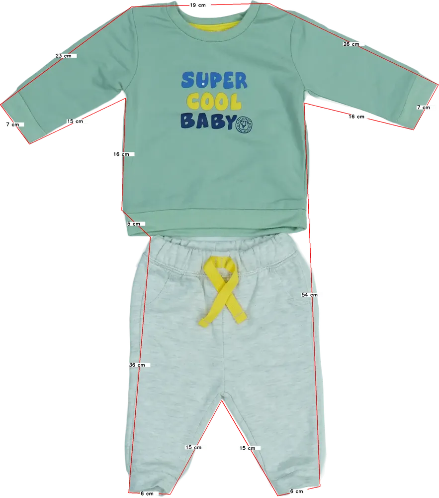 Green Ergee 2-piece set - Top &amp; Bottom EU 68 / UK 3-6 months / US 3-6 months