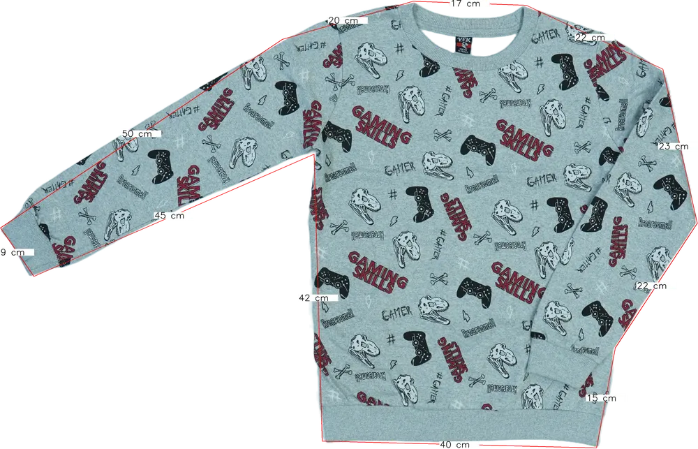 Szürke Y.F.K. Pulóver EU 164 / UK 14 év / US 14 év/XL