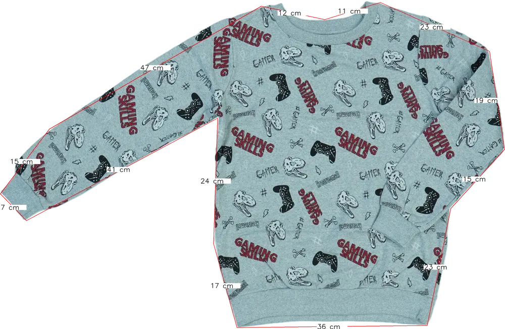 Szürke Y.F.K. Pulóver EU 152 / UK 12 év / US 12 év/L