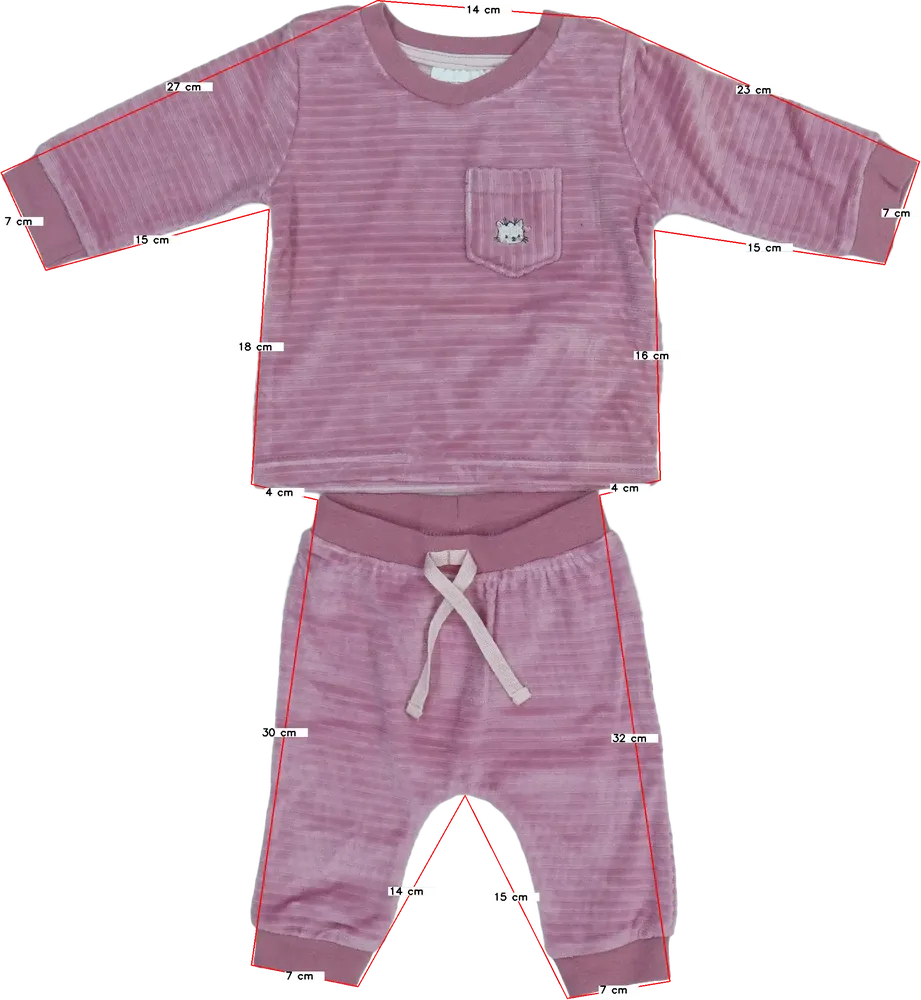 Pink Ergee 2-piece set - Top &amp; Bottom EU 68 / UK 3-6 months / US 3-6 months